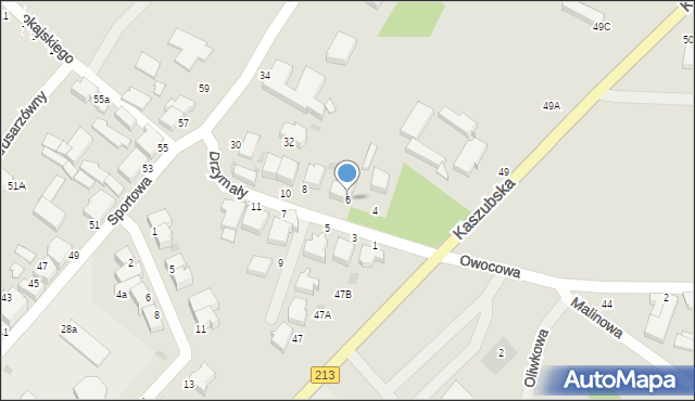 Słupsk, Drzymały, 6, mapa Słupska