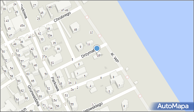 Sopot, Drzymały Michała, 8-10, mapa Sopotu