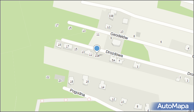 Stanisławów Pierwszy, Drozdowa, 11a, mapa Stanisławów Pierwszy