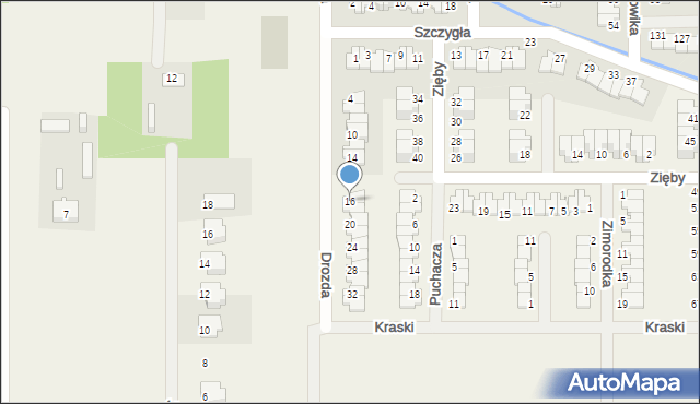 Stara Wieś, Drozda, 16, mapa Stara Wieś