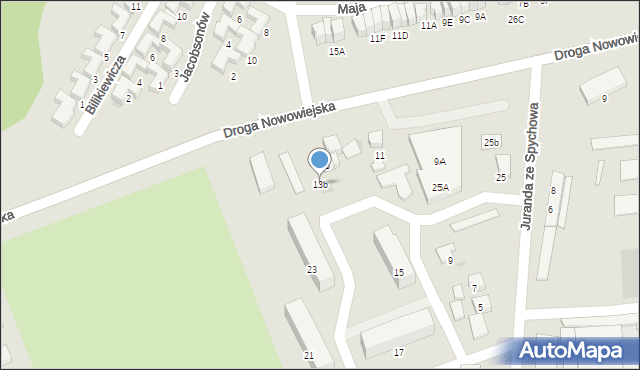 Starogard Gdański, Droga Nowowiejska, 13b, mapa Starogard Gdański