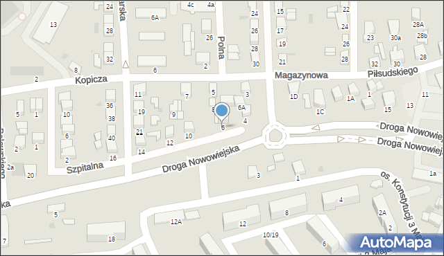 Starogard Gdański, Droga Nowowiejska, 6, mapa Starogard Gdański