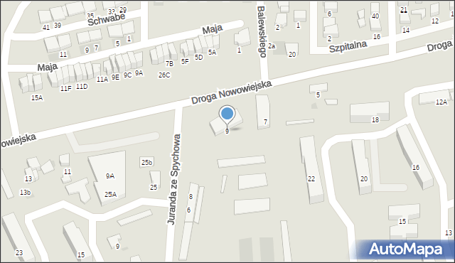 Starogard Gdański, Droga Nowowiejska, 9, mapa Starogard Gdański