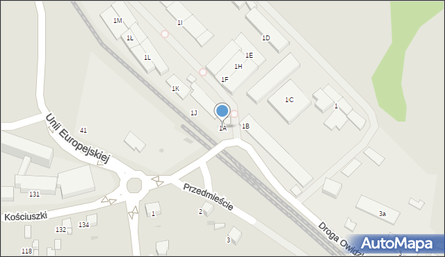 Starogard Gdański, Droga Owidzka, 1A, mapa Starogard Gdański