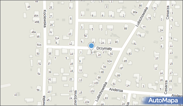 Starogard Gdański, Drzymały Michała, 3, mapa Starogard Gdański