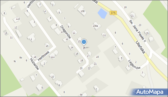 Struga, Dragonów, 15, mapa Struga