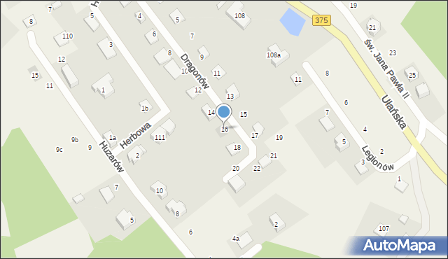 Struga, Dragonów, 16, mapa Struga