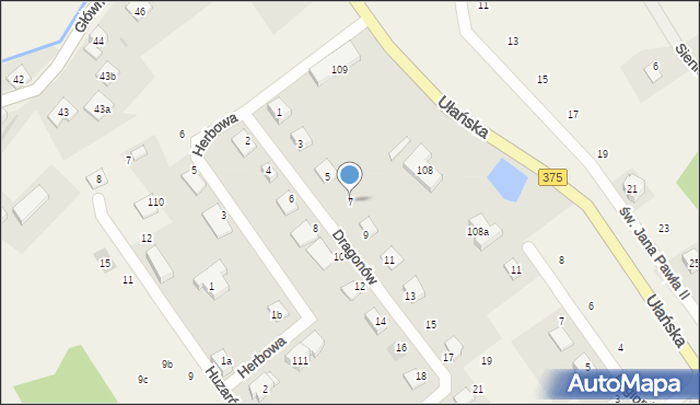 Struga, Dragonów, 7, mapa Struga