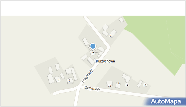 Strzebiń, Drzymały, 8, mapa Strzebiń