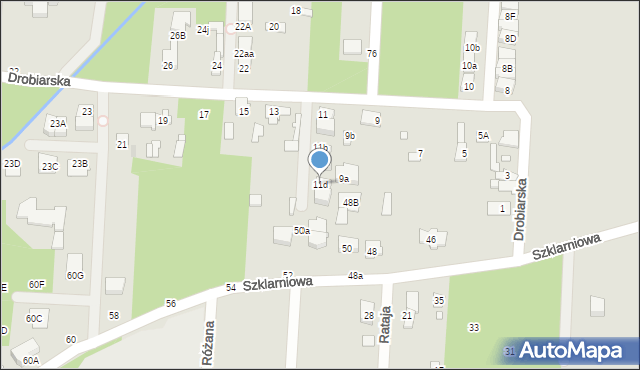 Sulejówek, Drobiarska, 11d, mapa Sulejówek