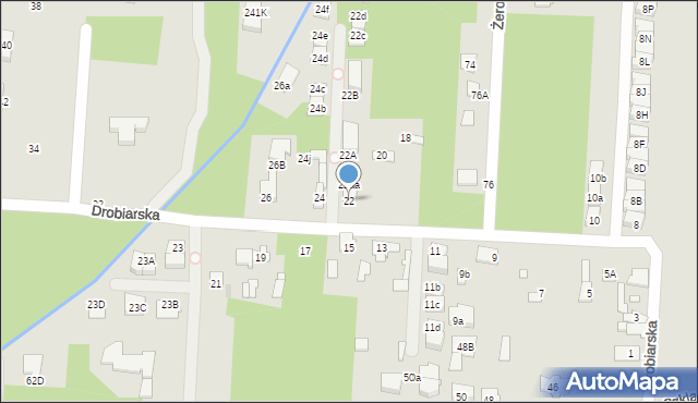 Sulejówek, Drobiarska, 22, mapa Sulejówek