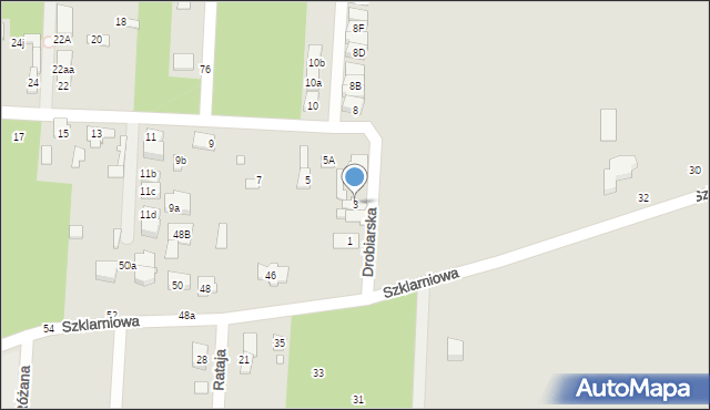 Sulejówek, Drobiarska, 3, mapa Sulejówek