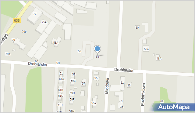 Sulejówek, Drobiarska, 54, mapa Sulejówek
