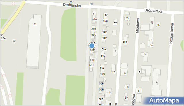 Sulejówek, Drobiarska, 61G, mapa Sulejówek