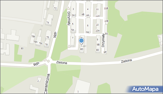 Świętochłowice, Drzymały Michała, 8C, mapa Świętochłowice