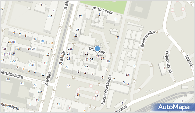Szczecin, Drzymały Michała, 14, mapa Szczecina