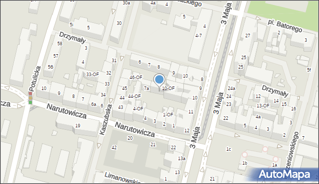 Szczecin, Drzymały Michała, 8a, mapa Szczecina