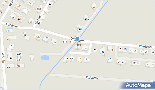 Szczecin, Drozdowa, 55C, mapa Szczecina