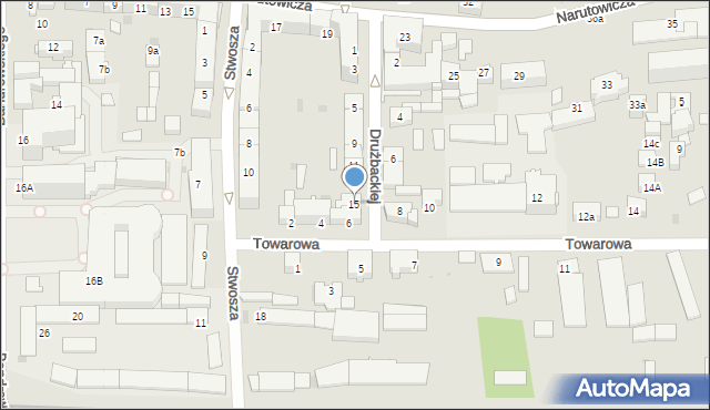 Tarnów, Drużbackiej Elżbiety, 15, mapa Tarnów