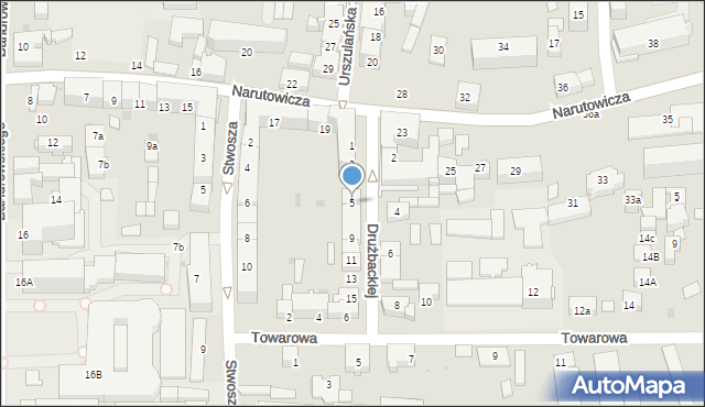 Tarnów, Drużbackiej Elżbiety, 5, mapa Tarnów