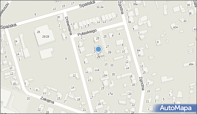 Tomaszów Mazowiecki, Drewniana, 29, mapa Tomaszów Mazowiecki