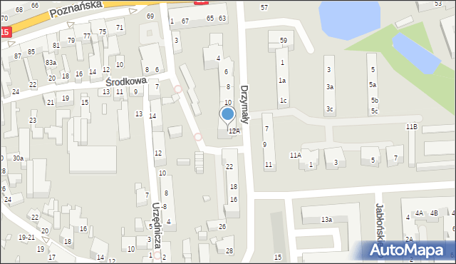 Toruń, Drzymały Michała, 14, mapa Torunia