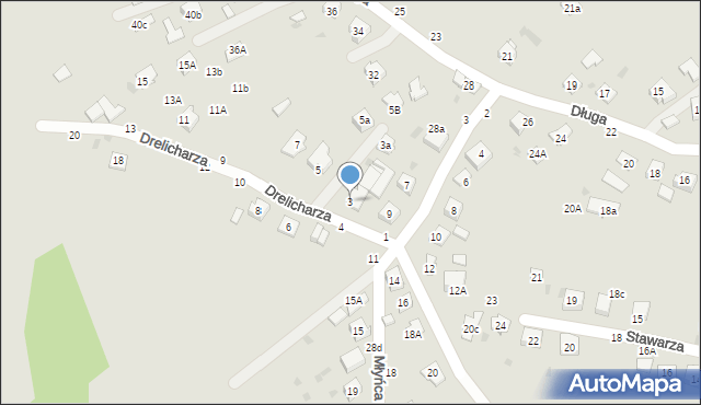 Tuchów, Drelicharza Władysława, mjr., 3, mapa Tuchów