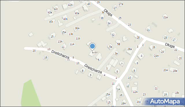 Tuchów, Drelicharza Władysława, mjr., 7, mapa Tuchów