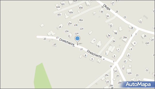 Tuchów, Drelicharza Władysława, mjr., 9, mapa Tuchów