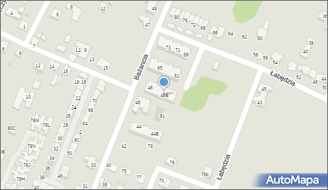 Tychy, Drozdów, 48B, mapa Tychów