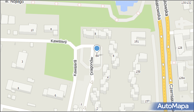 Warszawa, Dragonów, 6A, mapa Warszawy