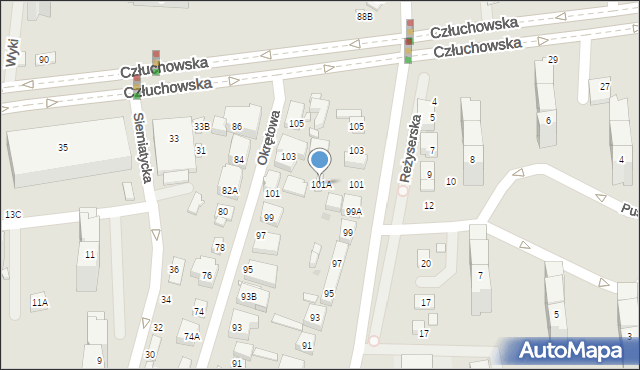 Warszawa, Drzeworytników, 101A, mapa Warszawy