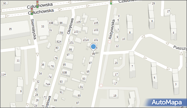 Warszawa, Drzeworytników, 99, mapa Warszawy