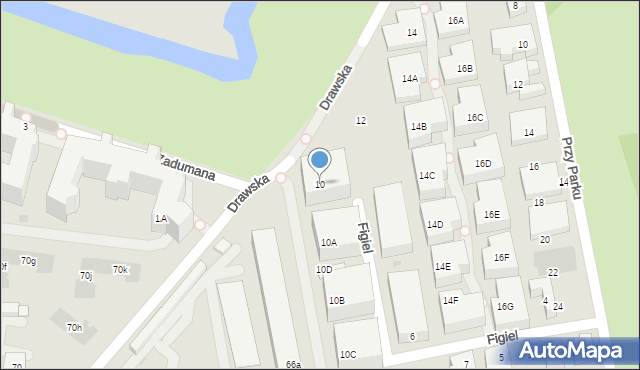 Warszawa, Drawska, 10, mapa Warszawy