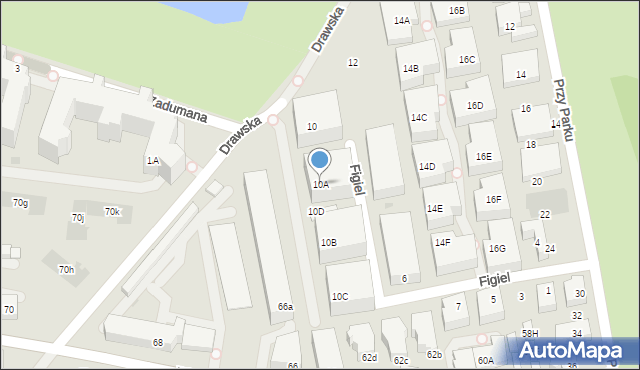 Warszawa, Drawska, 10A, mapa Warszawy