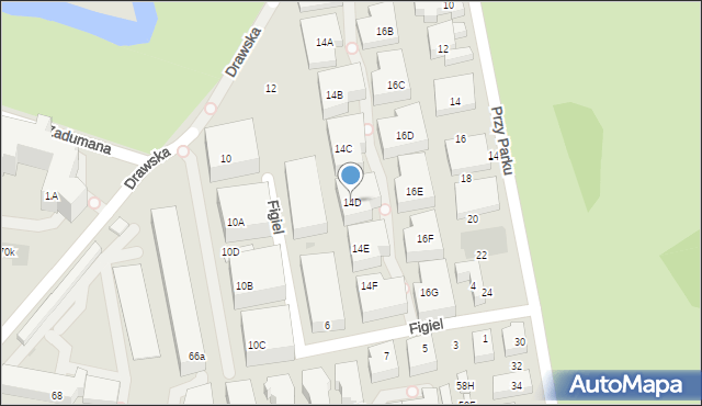 Warszawa, Drawska, 14D, mapa Warszawy