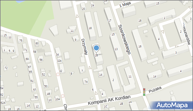 Warszawa, Drzymały Michała, 16, mapa Warszawy
