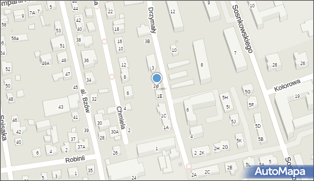 Warszawa, Drzymały Michała, 1F, mapa Warszawy