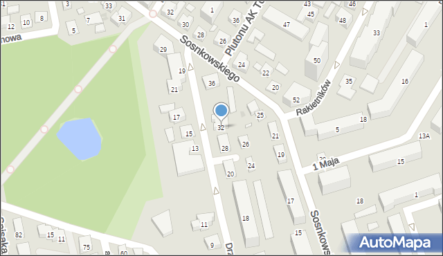 Warszawa, Drzymały Michała, 32, mapa Warszawy