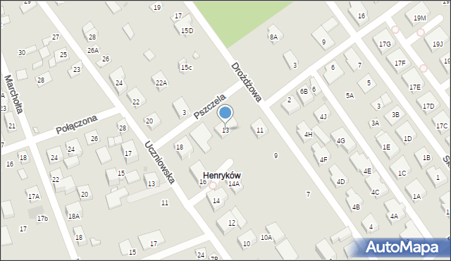 Warszawa, Drożdżowa, 13, mapa Warszawy