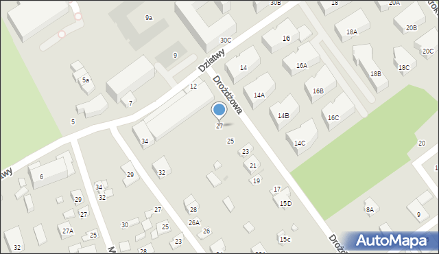 Warszawa, Drożdżowa, 27, mapa Warszawy