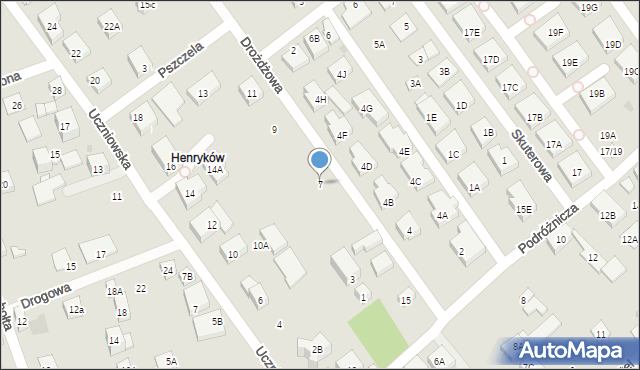 Warszawa, Drożdżowa, 7, mapa Warszawy