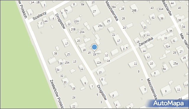 Warszawa, Drogistów, 14, mapa Warszawy