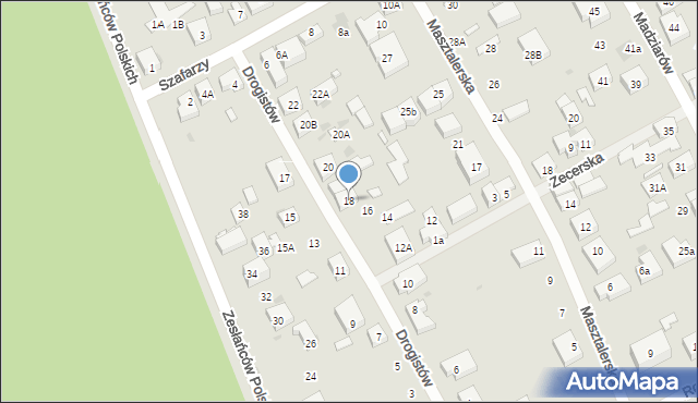 Warszawa, Drogistów, 18, mapa Warszawy