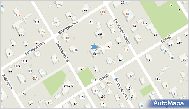 Warszawa, Drwali, 9A, mapa Warszawy