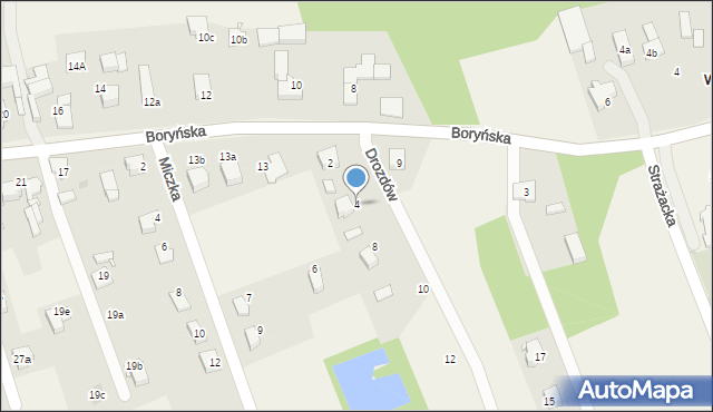 Warszowice, Drozdów, 4, mapa Warszowice