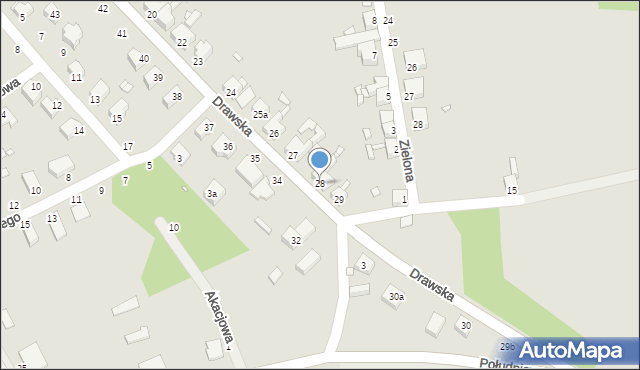 Węgorzyno, Drawska, 28, mapa Węgorzyno
