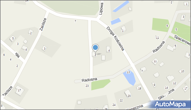 Wincentówek, Droga Kościelna, 2, mapa Wincentówek