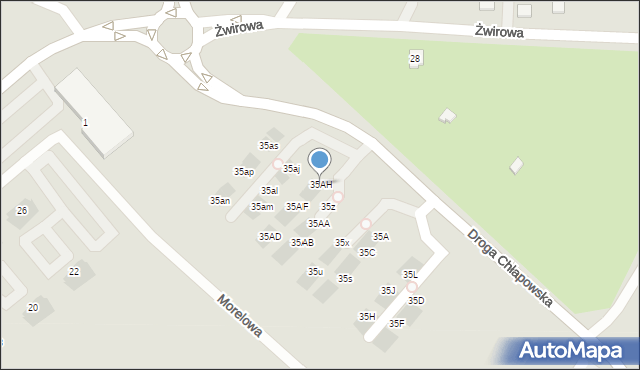Władysławowo, Droga Chłapowska, 35AH, mapa Władysławowo