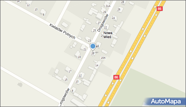 Wojkowice Kościelne, Drogowców, 16, mapa Wojkowice Kościelne